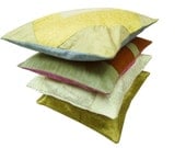 16x16 Handmade Embroidered Cushion Cover Set Satin Decorative Throw Pillow Cover Multicolor India - PL2905