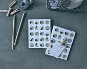 SALE: Geo Circle Pattern Mix 2 - Set of 8 Note Cards