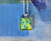 Kaelyn's Happy Drops Square Pendant