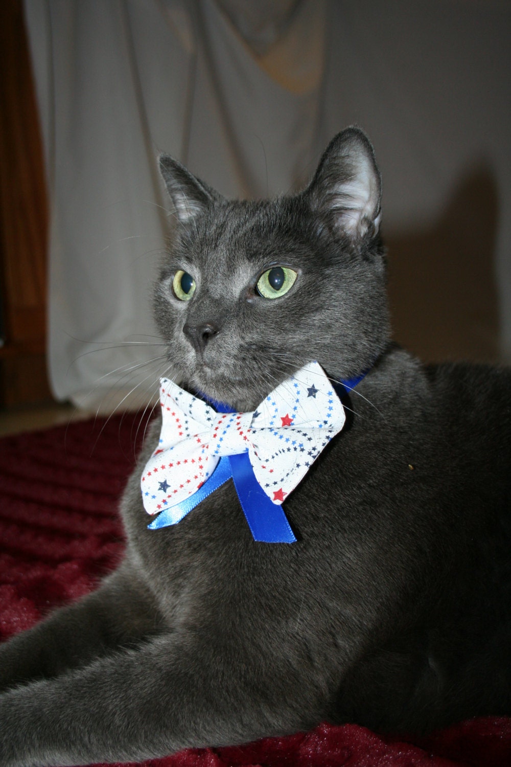 USA Stars White Bow Tie