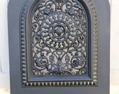 Indoor Outdoor Planter Bracket Holder Made From Salvaged Antique Fireplace Cover