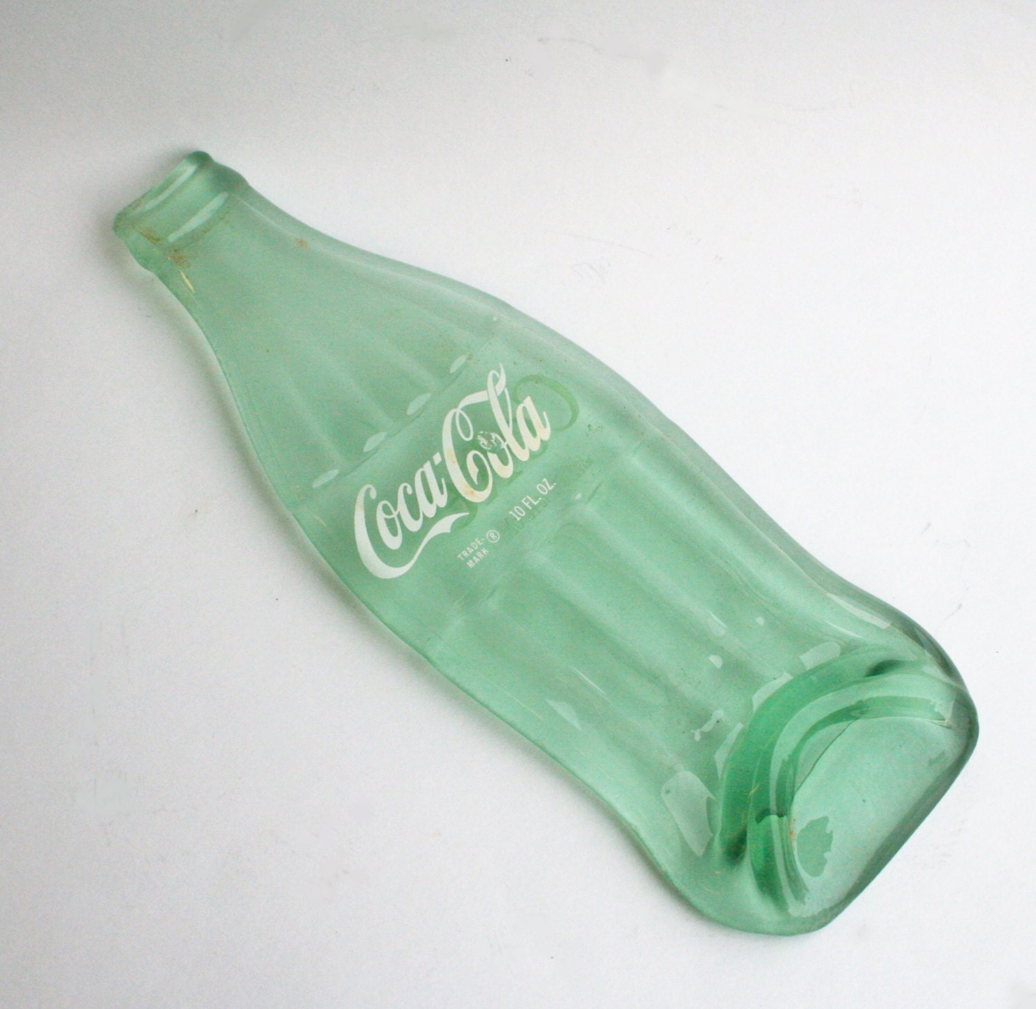 Antique, Vintage Coca Cola Bottle: Fused Glass Spoon Rest or Small Cutting Board