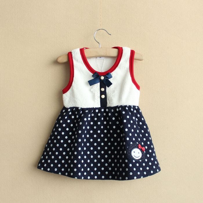 1T,2T,3T vest dress girl clothes winter spring fall dress baby girl toddler outwear NAVY BLUE spring collection