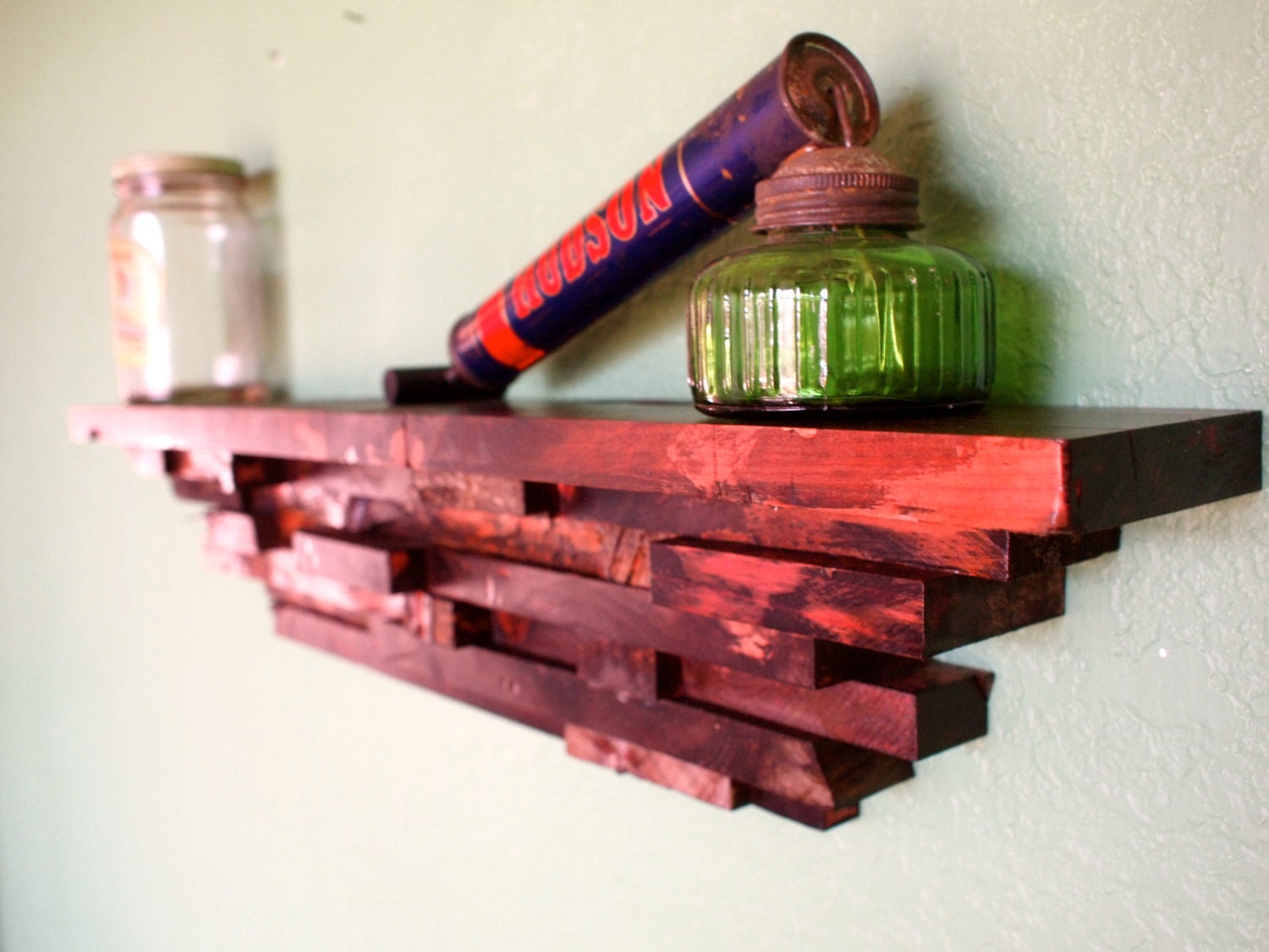 Floating Shelves Shelf Upcycled Cedar by BSquaredInc on Etsy