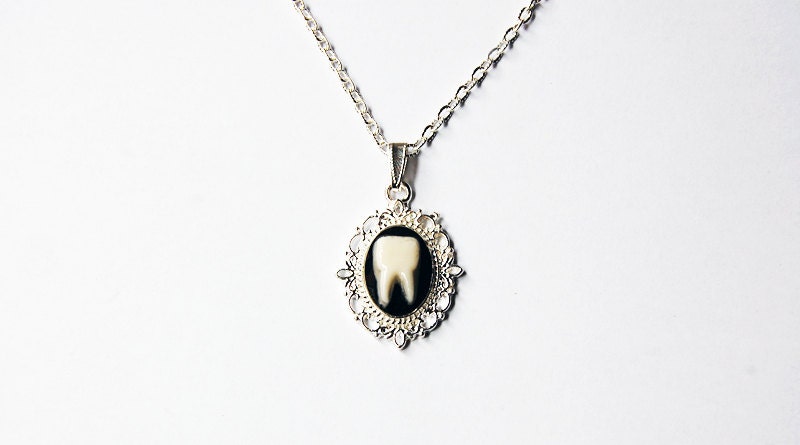 The Rotten Tooth - Handmade Vintage Cameo Pendant Necklace