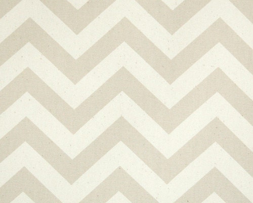 1 yard Khaki and natural zig zag chevron Premier prints fabric