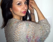 Knitted bolero, elegant sleeves,knitted ladies accessories,  bright colors,  knitted bolero jacket knitting, soft fluffy yarn cilia