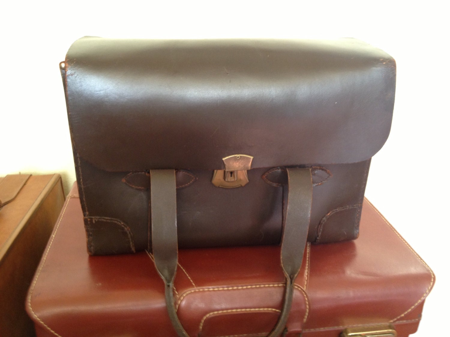 flight bag leather briefcase