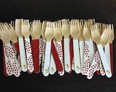 24 Wooden Forks or Spoons- Ladybug Il_170x135