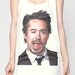 Robert Downey Jr Shirt Iron Man Wink Face Color Shirts Women Tank Top White Shirt Tunic Top Vest Sleeveless Women T-Shirt Size S M