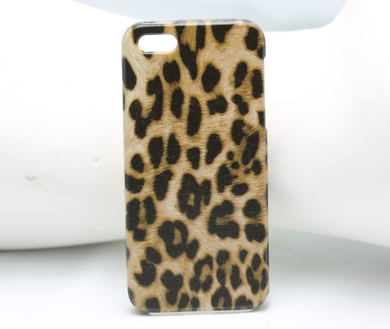 Leopard print - iPhone 5 soft case decoupage