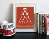 The Smiths, To Die By Your Side Is Such A Heavenly Way To Die Eye Chart, 8 x 10 Giclee Print BUY 2 GET 1 FREE