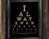The Royal Tenenbaums, I Always Wanted To Be A Tenenbaum Eye Chart, 8 x 10 Giclee Print BUY 2 GET 1 FREE