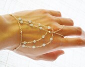 Artemis Slave Bracelet Aquamarine Hand Chain