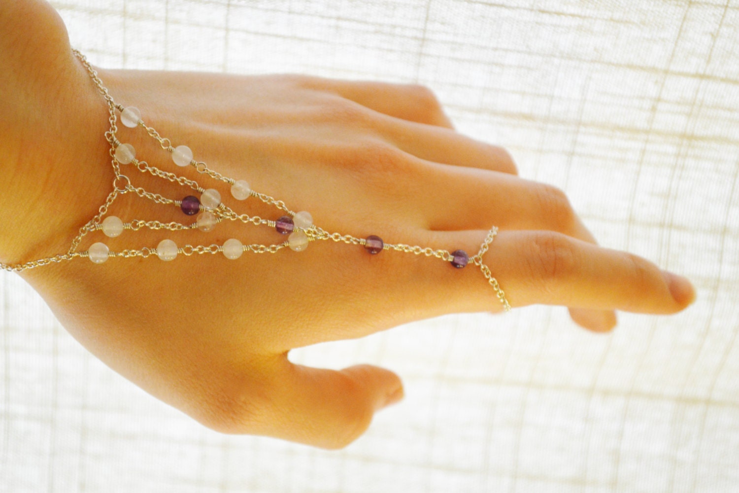 Athena Slave Bracelet Jade Hand Chain