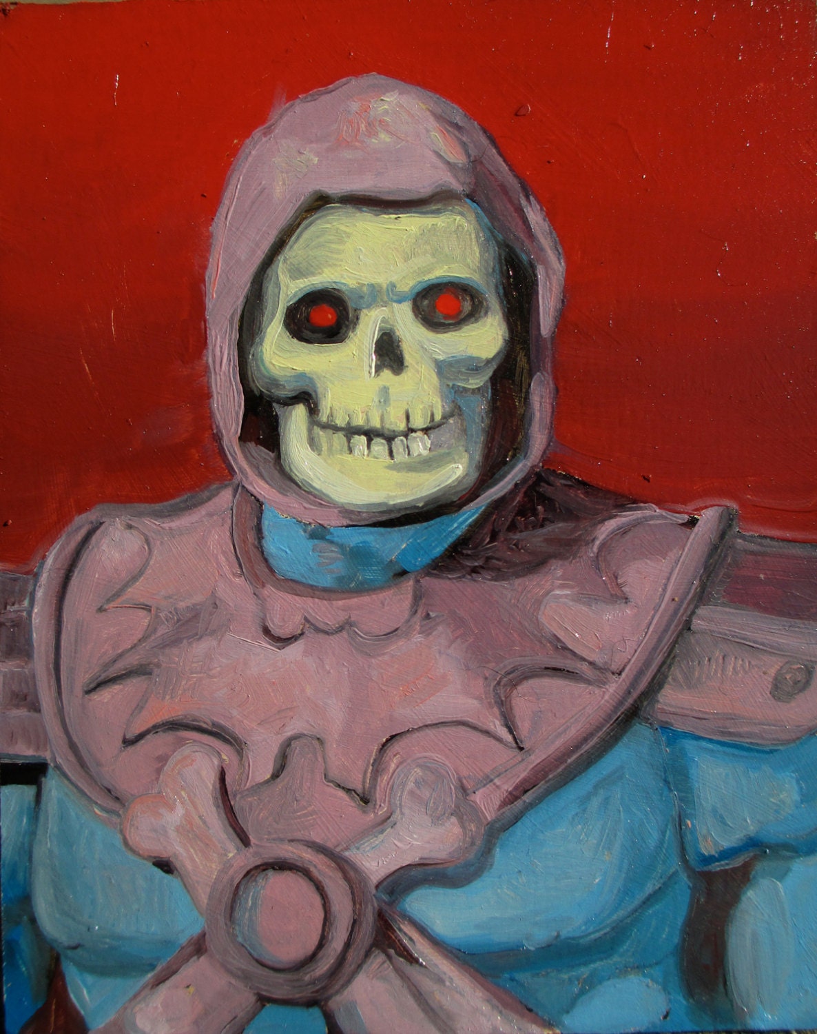 Portrait of Skeletor in Oils