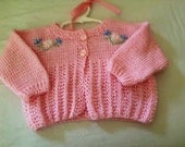 Pink hand knit sweater 