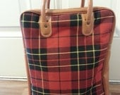 Red and Black Plaid Bowling Bag