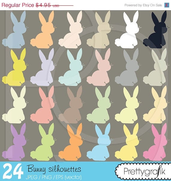 60% OFF Last day bunny rabbit clipart for scrapbooking, commercial use, vector graphics, digital clip art, digital images - PGCLPK508 Il_170x135