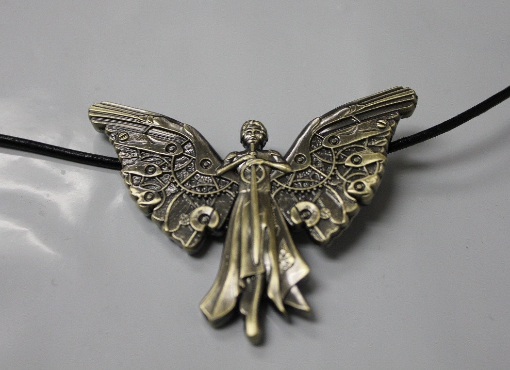 CLOCKWORK ANGEL PENDANT Mortal Instruments Infernal Devices City of Bones