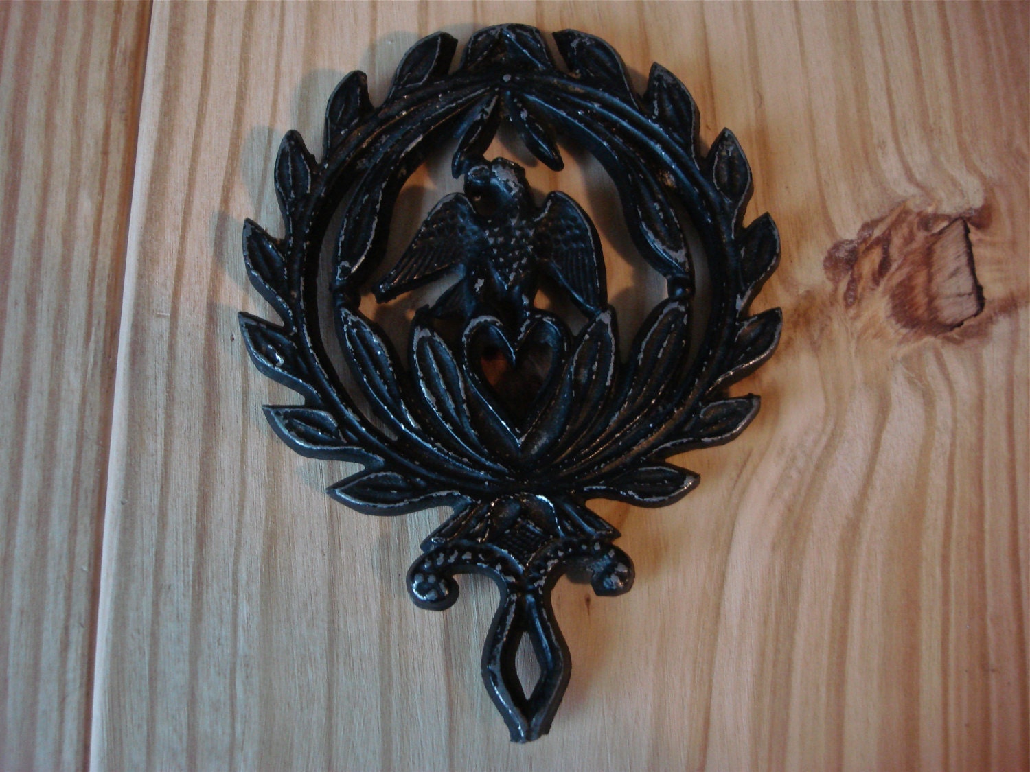 Black Cast Iron Eagle Trivet