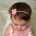 Pink or Red Owl Baby Headband..Owl Headband, Newborn headband, infant headband, toddler headbands, girls headband