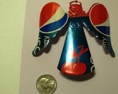 Recycled Soda Cola Drink Can - Christmas Angel With Halo ORNAMENT - Winter Tree Fun
