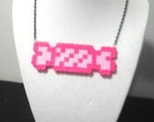 Pink Pixel Candi necklace