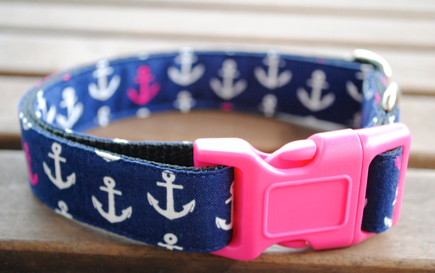 Anchors Away Nautical Dog Collar