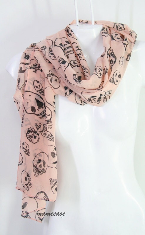 Chiffon skull stripes sweet color.shawl/wrap/scarf/accessory/hijab/gift/women gift/pashmina/scarves