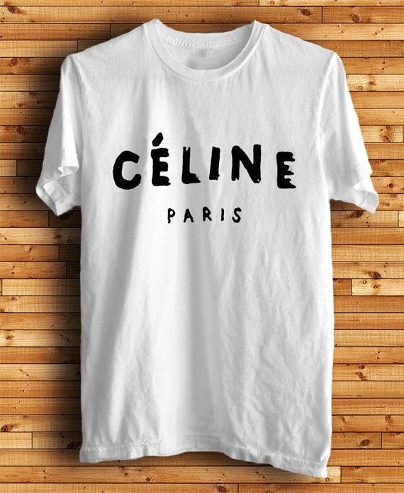 Celine Paris Black and White Crew Neck T-Shirt and Tank Top. Small to X-Large.