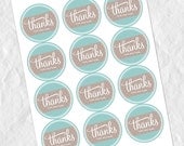 Thank You Digital Sticker Sheet (2.5 x 2.5 Inches) DIY Printable Sheet, Printable Stickers, Magnet, Button