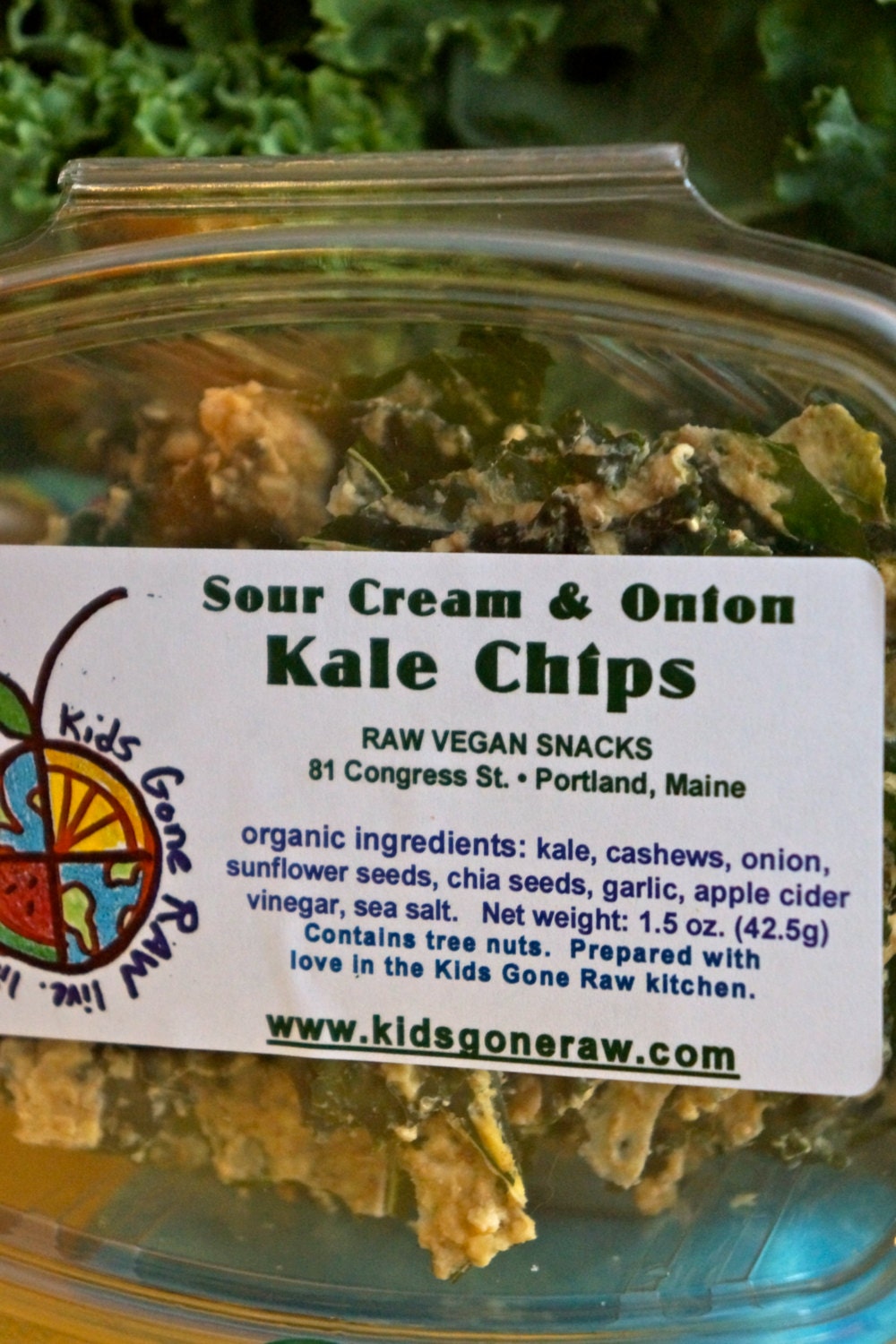 Sour Kream and Onion Kale Chips Large Size by kidsgoneraw on Etsy