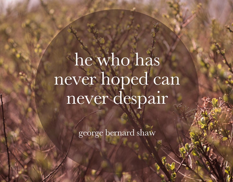 Word Art Print: Hope and Despair