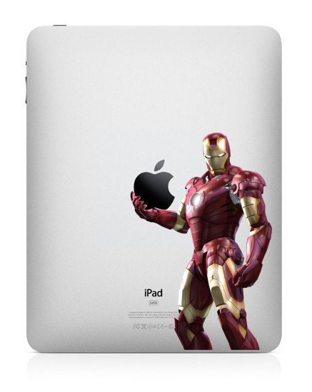 Ironman  - Mac Decal Macbook Stickers Macbook Decals Apple Decal for Macbook Pro / Macbook air / iPad / iPad 2 / iPad 3 / iPhone