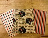 Houston Texans Fabric Scrap Tutu Skirt - Red White Blue -  Scrap Tutu -  Shabby Tutu - Football Tutu - Custom Made Tutu
