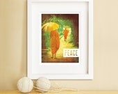 SIEM REAP PEACE, Cambodia Photo Art, Modern Art, Inspirational Quote Art, Photography