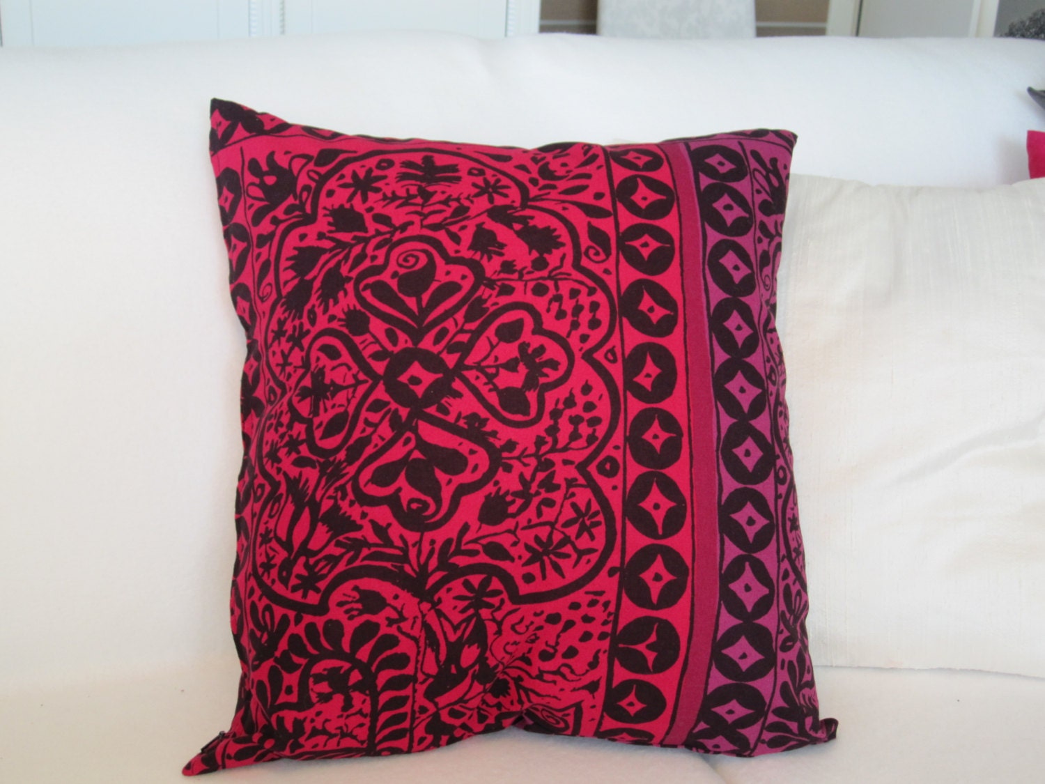 Decorative unique Marimekko cotton Throw Pillow Cover Handmade Marimekko fabric Cushion Cover