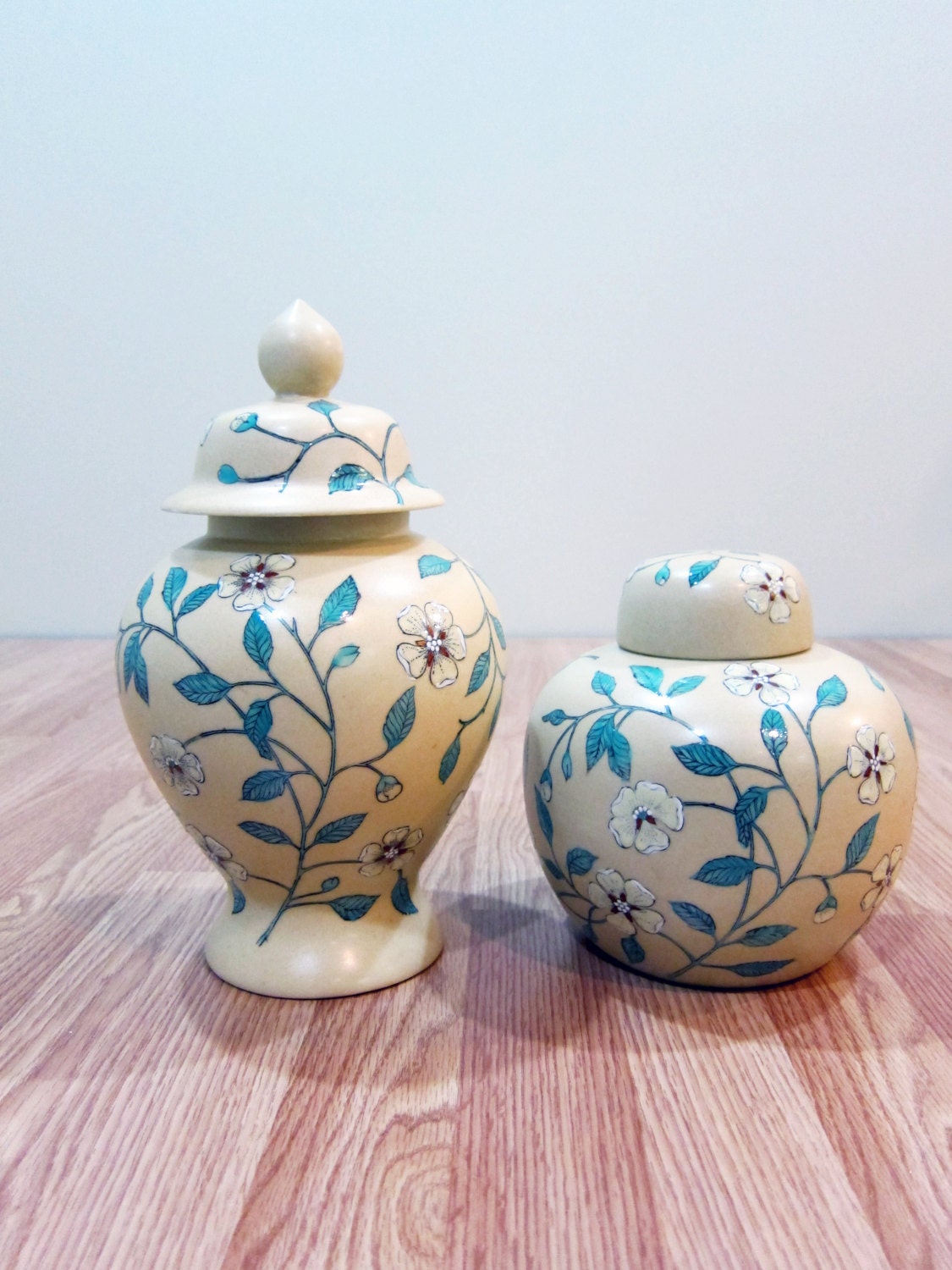 Two chinoiserie ginger jars