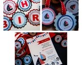 Nautical Birthday or Baby Shower Banner - Sail Boat Theme