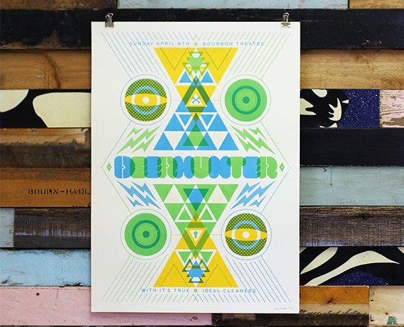 Deerhunter Gigposter silk screen - Limited Screenprint