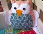 Handmade owl Stuffed Animal Doll Baby Toy plush owl Plushie owl pillow