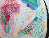 Original SEWN Painting/Abstract Painting/Original Mixed Media Painting