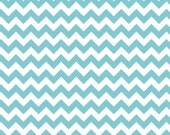 Small Aqua Chevron - Riley Blake Chevron - Blue Chevron Fabric - HALF YARD