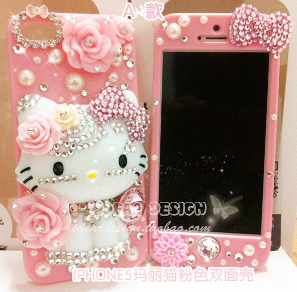 iphone4  case bling iphone4scase   Mary cats kitty luxury edition rhinestone phone caseunique iphone case  sj34