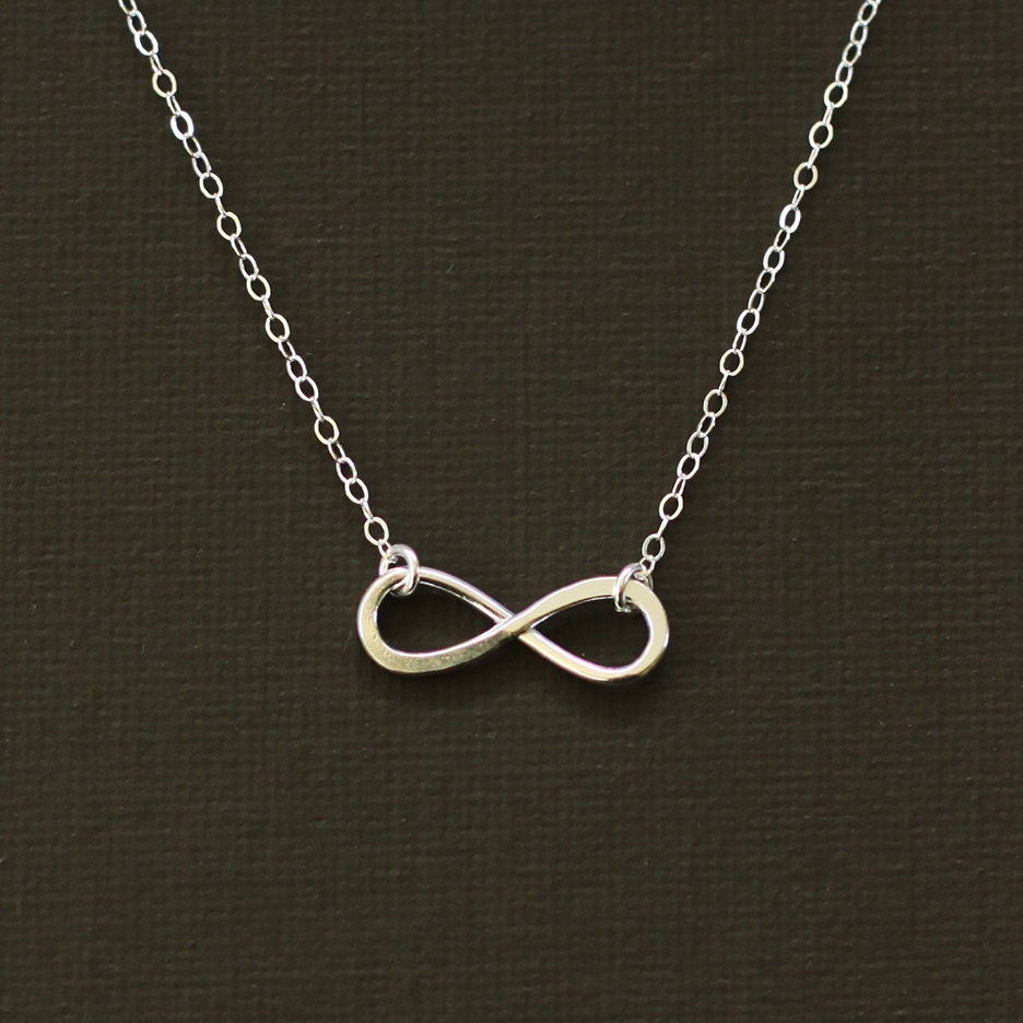 Sterling Silver Infinity Necklace - Sterling Silver
