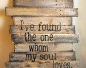 sign-wood-wall decor-wedding-country-chic-distressed-farmhouse style-vintage decoration-scripture-woodworking-barnwood