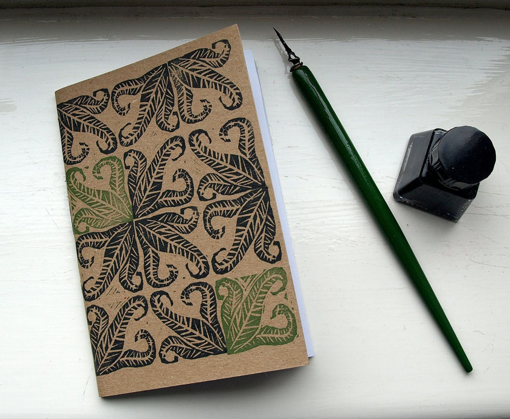 Indian Leaf  Manilla Softcover Handmade Notebook