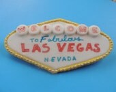 Edible Las Vegas Cake or Cupcake Toppers: Welcome to Las Vegas sign Plaque , made of Fondant and Gum paste Il_170x135
