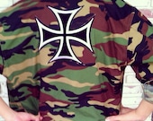 Vintage Iron Cross Military Camo Jacket Size: M